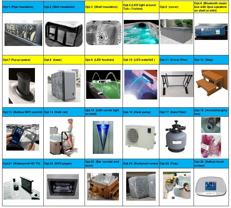 Sunrans Family Used Outdoor Air Jet Dual Zone Hydrotherapy Exercise Swim SPA with Touchscreen Panel Above Ground Swimming Pool